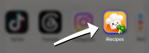 iRecipes in the share sheet