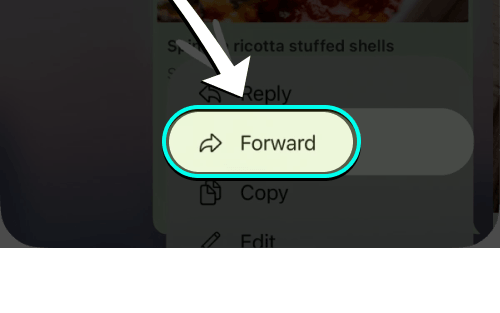 WhatsApp Forward option
