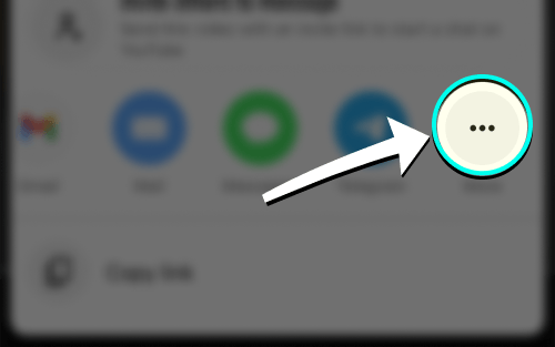 iOS share menu More button
